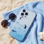Doorzichtig pinguin hoesje geschikt voor iPhone 6 6s TPU silicone cover zee transparant blauw