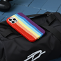 Rainbow Pride siliconen hoesje geschikt voor iPhone 14 Pro - pastel