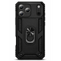 iPhone 18 Pro Hoesje Zwart &ndash; Schokbestendige Rugged Armor Cover met Metalen Ringhouder (Geschikt voor iPhone 18 Pro)