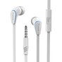 Langston In-Ear Oordopjes 3.5 mm Flat cable Witte oortjes knopje mic Noodle kabel