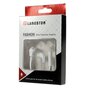 Langston In-Ear Oordopjes 3.5 mm Flat cable Witte oortjes knopje mic Noodle kabel