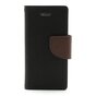 Wallet case Origineel Mercury Goospery Bookcase hoesje iPhone 5 5s SE 2016 Zwart Bruin portemonnee