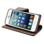 Wallet case Origineel Mercury Goospery Bookcase hoesje iPhone 5 5s SE 2016 Zwart Bruin portemonnee