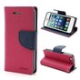 Wallet case roze Mercury Goospery Bookcase hoesje iPhone 5 5s SE 2016 Original Lederen - portemonnee