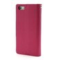 Wallet case roze Mercury Goospery Bookcase hoesje iPhone 5 5s SE 2016 Original Lederen - portemonnee