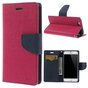 Wallet case roze Mercury Goospery Bookcase hoesje iPhone 6 6s Original Lederen - portemonnee