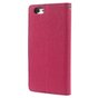 Wallet case roze Mercury Goospery Bookcase hoesje iPhone 6 6s Original Lederen - portemonnee