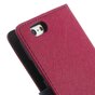 Wallet case roze Mercury Goospery Bookcase hoesje iPhone 6 6s Original Lederen - portemonnee