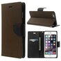 Mercury Goospery Bookcase hoesje iPhone 6 Plus 6s Plus Wallet case Bruin zwart portemonnee