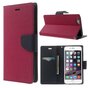 Wallet case roze Mercury Goospery Bookcase iPhone 6 Plus 6s Plus portemonnee hoesje