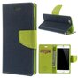 Origineel Mercury Goospery blauwe wallet Bookcase iPhone 6 6s Donkerblauw lederen - portemonnee