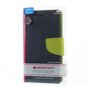 Origineel Mercury Goospery blauwe wallet Bookcase iPhone 6 6s Donkerblauw lederen - portemonnee