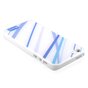 Blauw wit Comma hoesje iPhone 5/5s en SE 2016 hardcase met blauwe lijnen