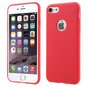 Effen rood gekleurde silicone hoesje iPhone 7 8 Rode cover Red case