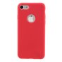 Effen rood gekleurde silicone hoesje iPhone 7 8 Rode cover Red case