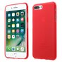 Rood silicone hoesje iPhone 7 Plus 8 Plus Rode cover effen Red case