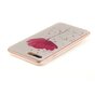 Roze bloem met wit cover iPhone 7 Plus 8 Plus TPU hoesje silicone case