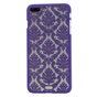 Paarse hardcase henna patroon iPhone 7 Plus 8 Plus transparant hoesje