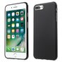 Zwart silicone hoesje iPhone 7 Plus 8 Plus Black cover Effen gekleurd