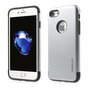 Caseology zilveren hoesje iPhone 7 8 Silver TPU silicone case Zwarte cover