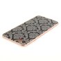 Zwart henna hoesje Damask Flower iPhone 7 8 SE 2020 SE 2022 Silicone TPU case wit