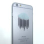 Stevig transparant wolken hoesje iPhone 6 6s Hardcase Barcode regen doorzichtig