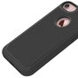 Stevig zwart hardcase siliconen nopjes hoesje iPhone 7 8 zwarte cover nopjes