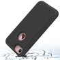 Stevig zwart hardcase siliconen nopjes hoesje iPhone 7 8 zwarte cover nopjes