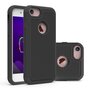 Stevig zwart hardcase siliconen nopjes hoesje iPhone 7 8 zwarte cover nopjes