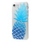 Blauwe ananas case TPU iPhone 7 8 SE 2020 SE 2022 Doorzichtig hoesje Blue