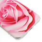 Roze roos TPU hoesje iPhone 7 8 SE 2020 SE 2022 doorzichtige case Bloem cover