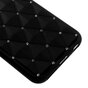 Zwart silicone hoesje met diamanten iPhone 7 8 SE 2020 SE 2022 Glimmende steentjes