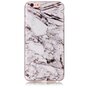 Marmer hoesje cover case iPhone 6 Plus 6s Plus silicone - Marble - Wit