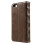 Lederen boek Bookcase hoesje Boek iPhone 6 Plus 6s Plus bruin kunstleer