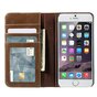 Lederen boek Bookcase hoesje Boek iPhone 6 Plus 6s Plus bruin kunstleer