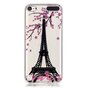 Parijs roze bloesem doorzichtig iPod Touch 5 6 7 TPU hoesje silicone