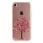 Doorzichtige roze bloesem boom iPhone 7 8 SE 2020 SE 2022 TPU hoesje case