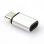 Micro USB naar USB C adapter zilver