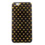 Zwart gouden hartjes hoes geschikt voor iPhone 6 6s cover