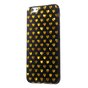 Zwart gouden hartjes hoes geschikt voor iPhone 6 6s cover