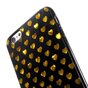 Zwart gouden hartjes hoes geschikt voor iPhone 6 6s cover