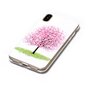 Roze bloemenboom iPhone X XS hoesje bloesem TPU case