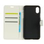 Portemonnee Bookcase hoesje iPhone X XS wit wallet case Lederen cover