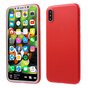 Rood iPhone X XS hoesje red doorzichtig TPU case