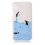 Doorzichtige TPU hoesje pinguin water iPhone X XS case