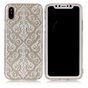 Doorzichtige sierlijke witte lijnen iPhone X XS hoesje case cover