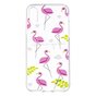 Doorzichtige roze flamingo iPhone X XS hoesje case cover