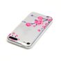 Doorzichtig bloemen hoesje iPod Touch 5 6 7 case takken paars roze