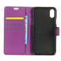 Paars wallet iPhone X XS portemonnee case lederen hoesje - Bookcase