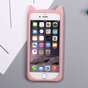 Schattige Kat snorharen iPhone 6 6s hoesje cover case kitten oortjes - Roze